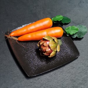 Ceramic-like Rock Stone Grain Square Salad Plate