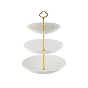 Ceramic-like 3-tier Conical shape Dessert Tower