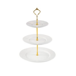 Ceramic-like 2-tier Dessert & Fruit Tower