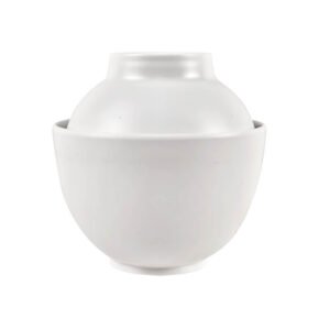 Japanese-style Ceramic-like steamed egg bowl with lid