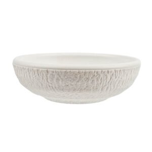 Ceramic-finish Rock Grain Round Sauce Dish