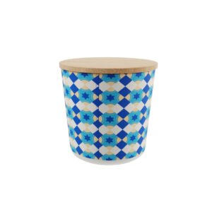 570ml Recycled PET Food Container with bamboo lid