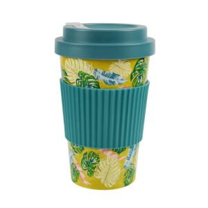 400ml Recycled PET Coffee Mug with Silicone Sleeve