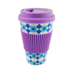 Recycled PET 450ml Coffee Cup with Silicone lid and sleeve