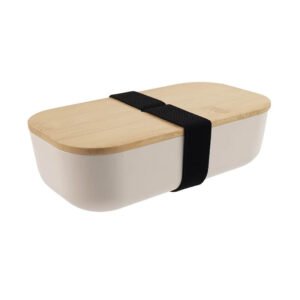 Recycled PET 700ml Bento Box with Bamboo Lid