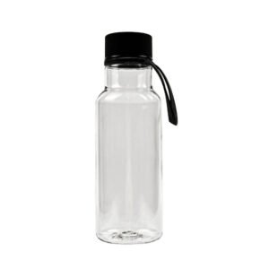 350ml Clear rPET Water Bottle with plastic hand rope on neck
