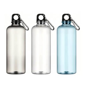600ml Clear rPET Water Bottle with PP lid and buckle