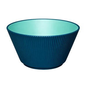 3000ml Two-Tone Recycled PET Salad Bowl with Striped Finish