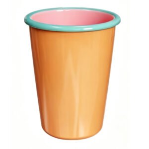 470ml 2-tone Enamel-like recycled PET Tumbler with Rolled Edge