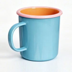 470ml 2-tone Enamel-like recycled PET Mug with Rolled Edge